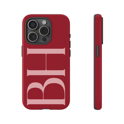 Red Custom Initials Phone Case