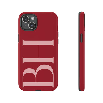 Red Custom Initials Phone Case
