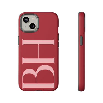Red Custom Initials Phone Case