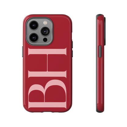 Red Custom Initials Phone Case