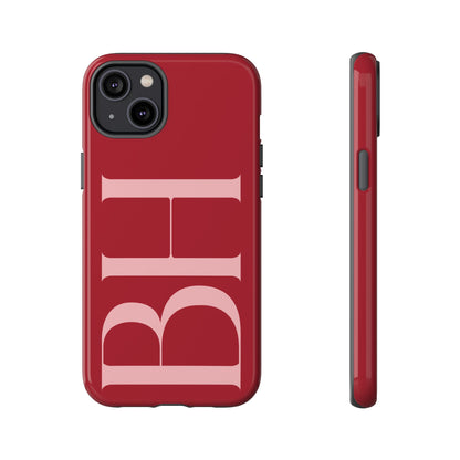 Red Custom Initials Phone Case