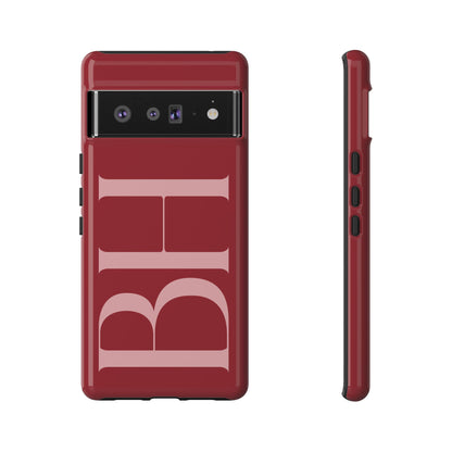Red Custom Initials Phone Case