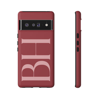 Red Custom Initials Phone Case