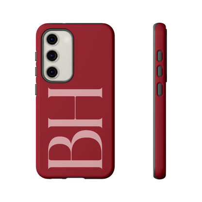 Red Custom Initials Phone Case