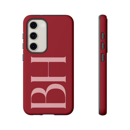 Red Custom Initials Phone Case
