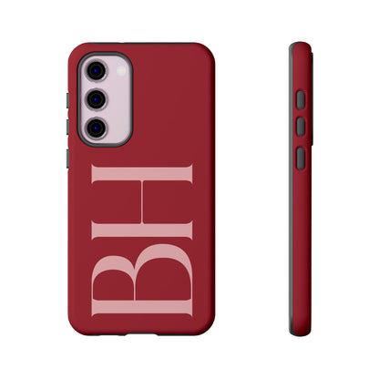 Red Custom Initials Phone Case
