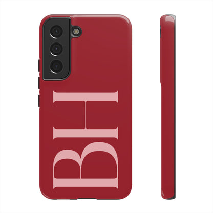 Red Custom Initials Phone Case