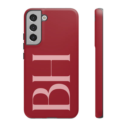 Red Custom Initials Phone Case