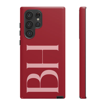 Red Custom Initials Phone Case