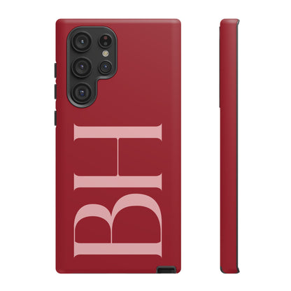 Red Custom Initials Phone Case
