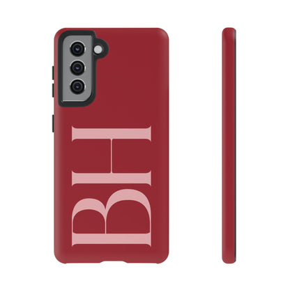 Red Custom Initials Phone Case