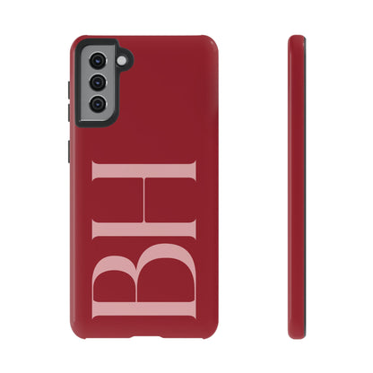 Red Custom Initials Phone Case