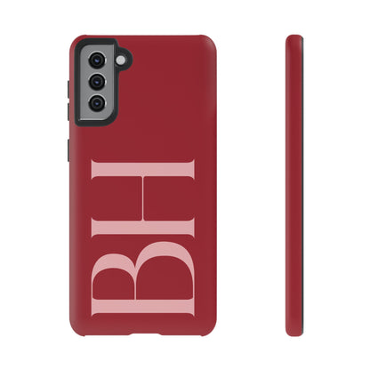 Red Custom Initials Phone Case