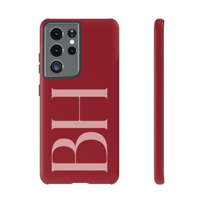 Red Custom Initials Phone Case
