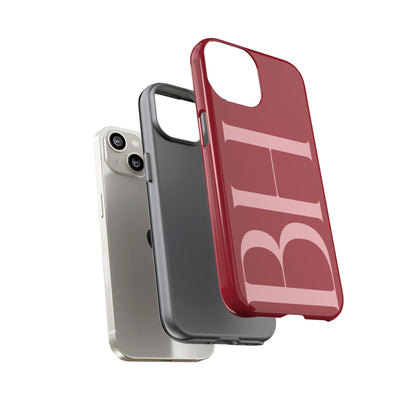 Red Custom Initials Phone Case
