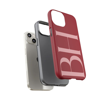 Red Custom Initials Phone Case