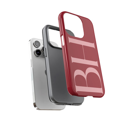 Red Custom Initials Phone Case
