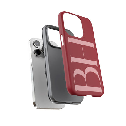 Red Custom Initials Phone Case