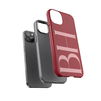 Red Custom Initials Phone Case