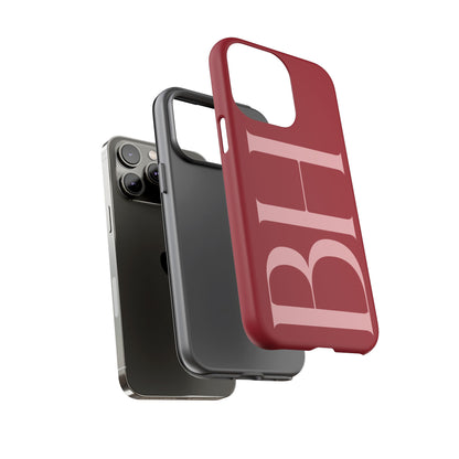 Red Custom Initials Phone Case
