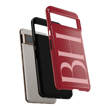 Red Custom Initials Phone Case