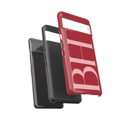 Red Custom Initials Phone Case