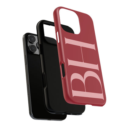 Red Custom Initials Phone Case