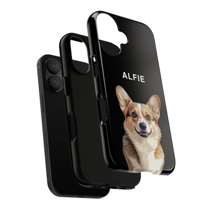 Black Cartoonerised Pet Phone Case