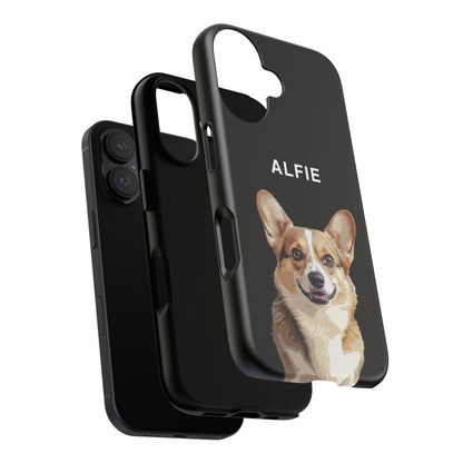 Black Cartoonerised Pet Phone Case