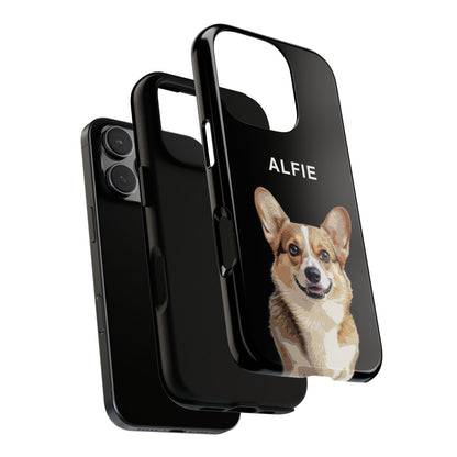 Black Cartoonerised Pet Phone Case