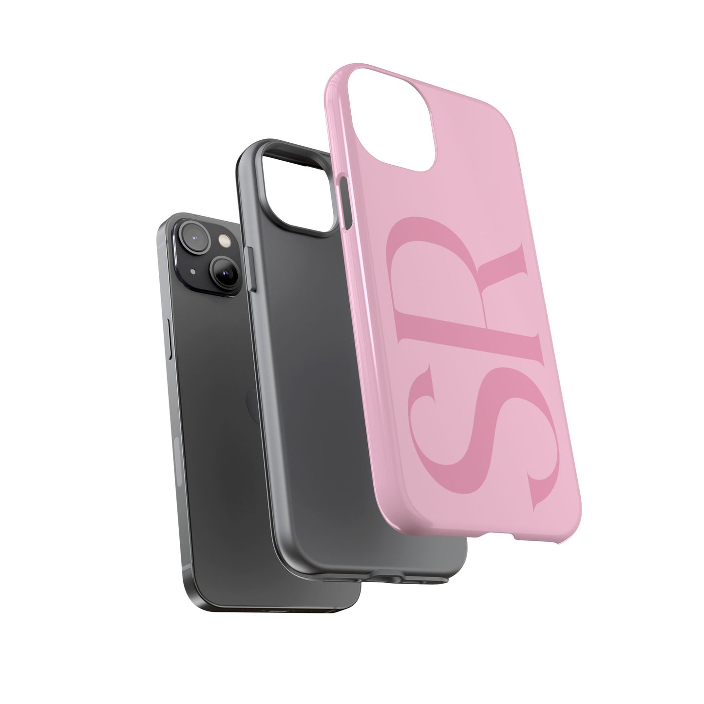 Pink Custom Initials Phone Case