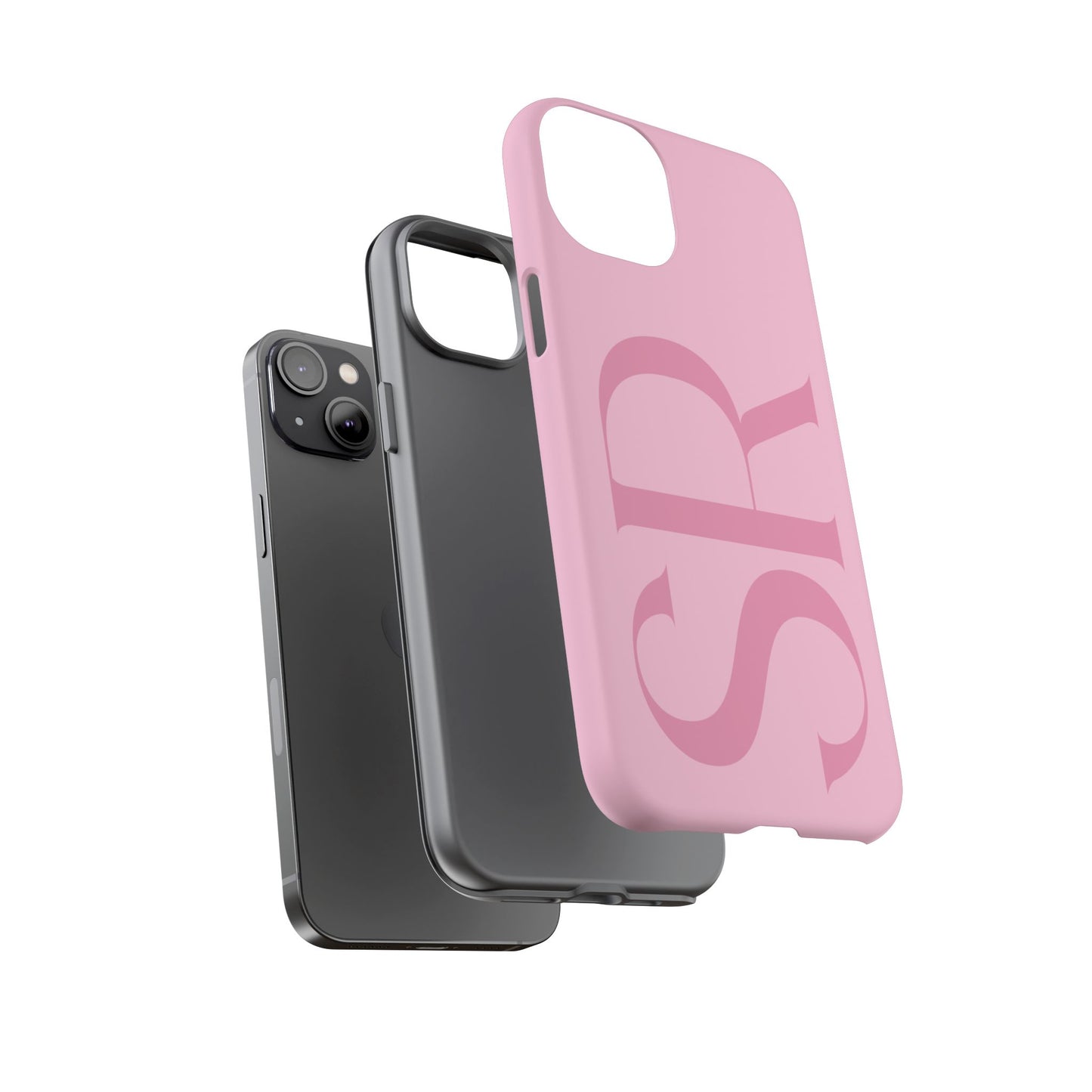 Pink Custom Initials Phone Case