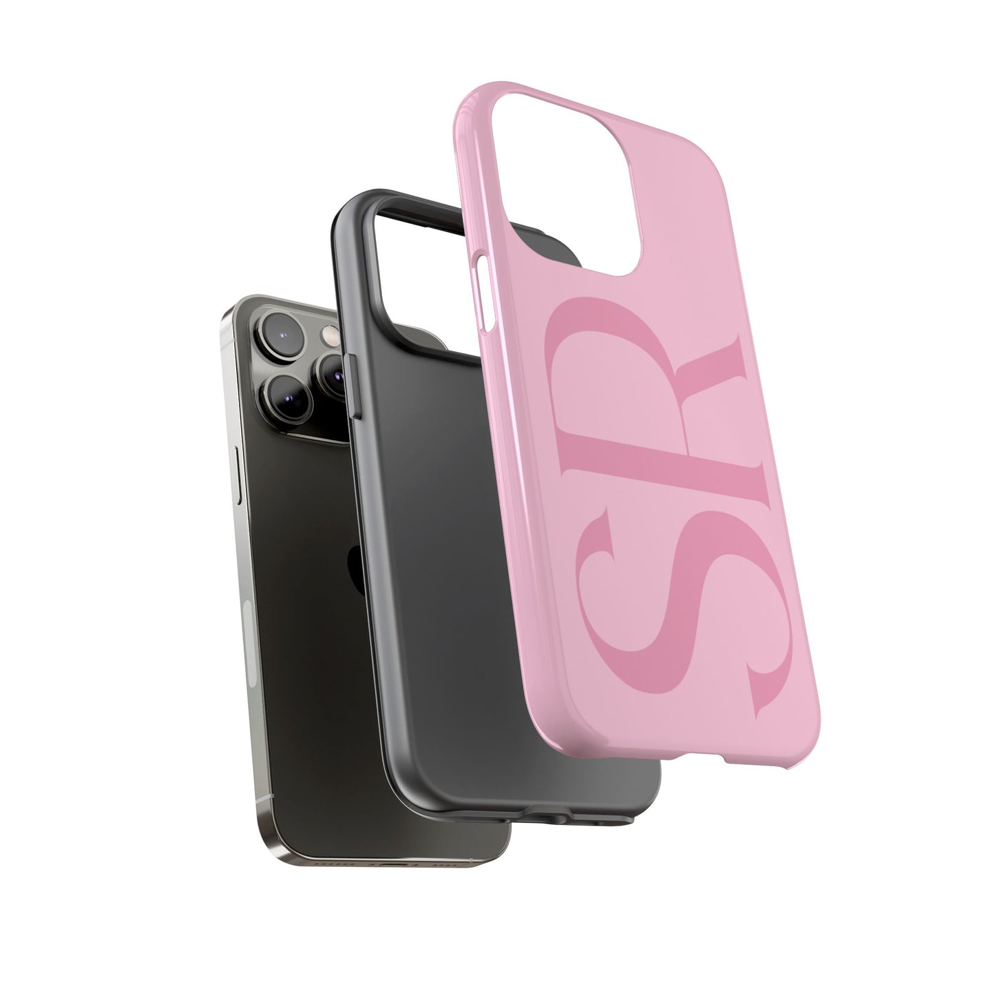 Pink Custom Initials Phone Case