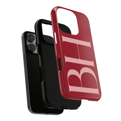 Red Custom Initials Phone Case
